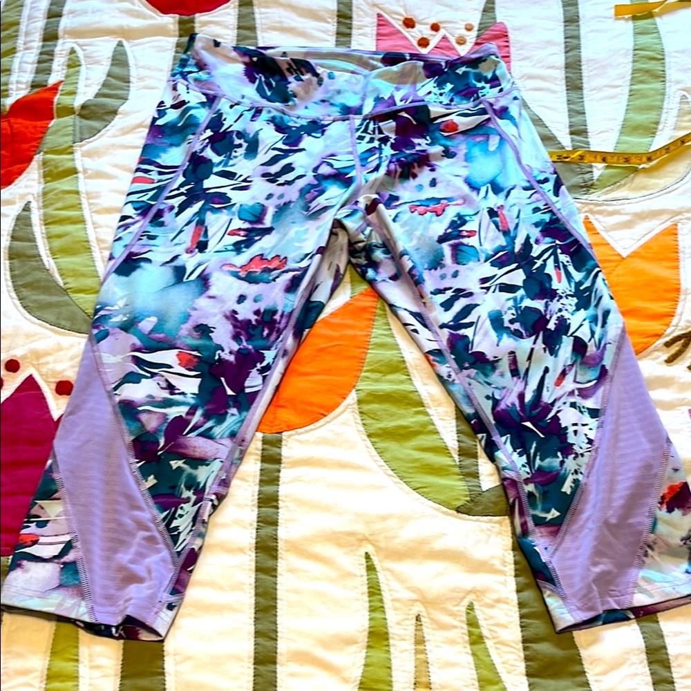Tek Gear Blue and Purple Leggings Athletic Performance